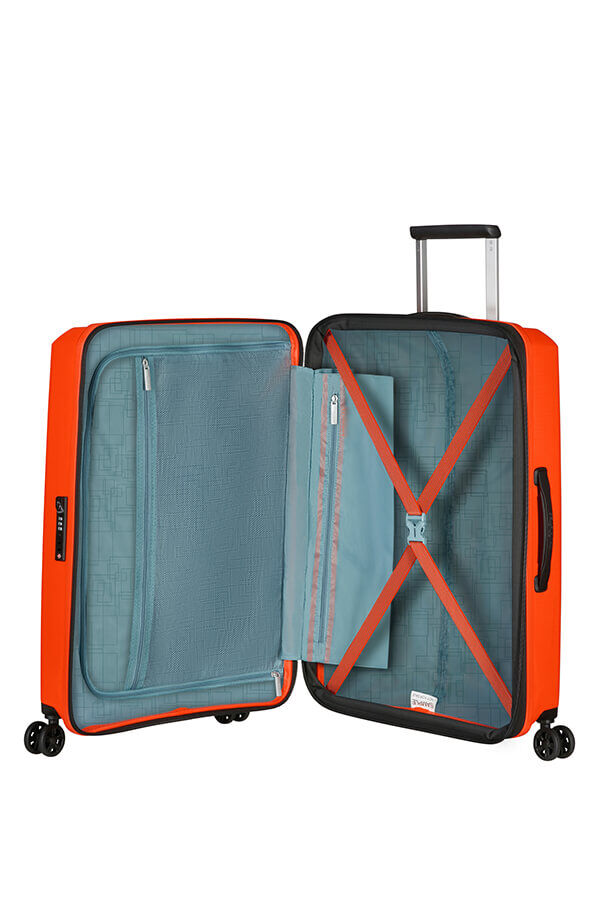 Aerostep Spinner 67/24 Luggage Bright | UK Orange Tsa 67cm Rolling Exp