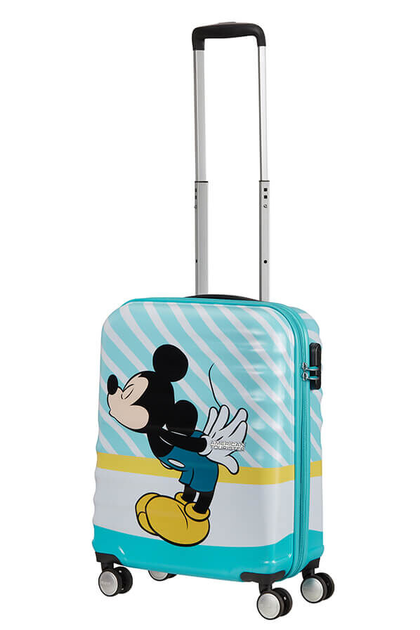 UK | 55cm Luggage Kiss Wavebreaker Disney Blue Rolling Mickey Spinner