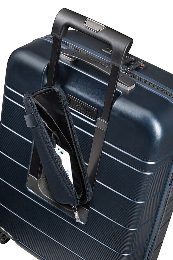Out Spinner Midnight Rolling Expandable Blue Luggage | SL. UK Pouch 55cm Neopod