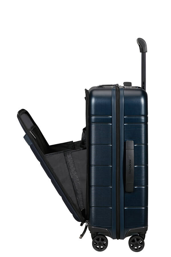 Midnight Spinner Rolling Expandable Neopod UK | Luggage 55cm Blue Access Easy