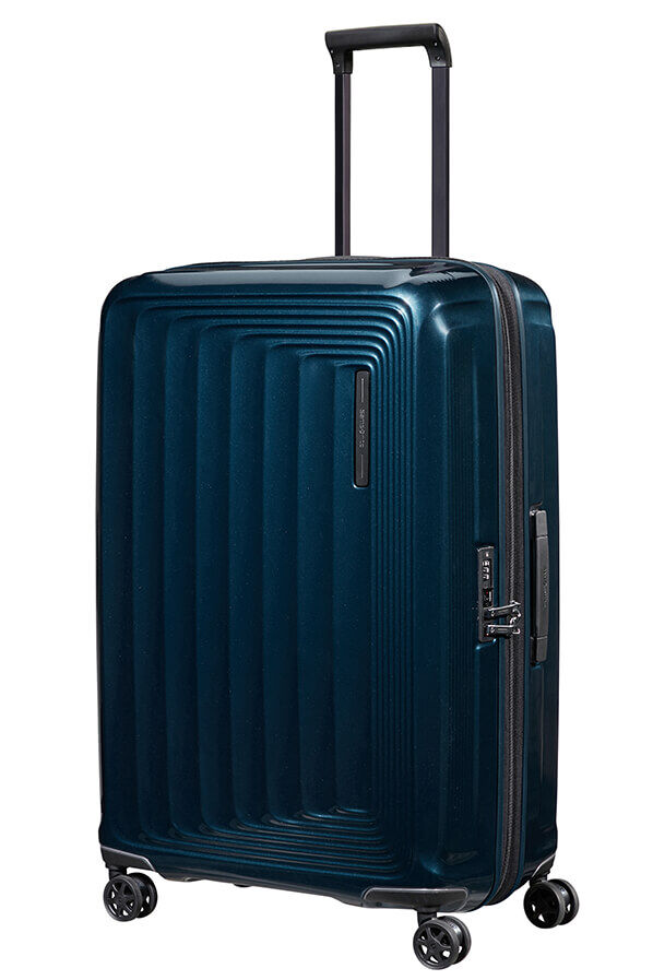 Nuon Spinner Expandable Metallic Dark Blue | Rolling Luggage UK