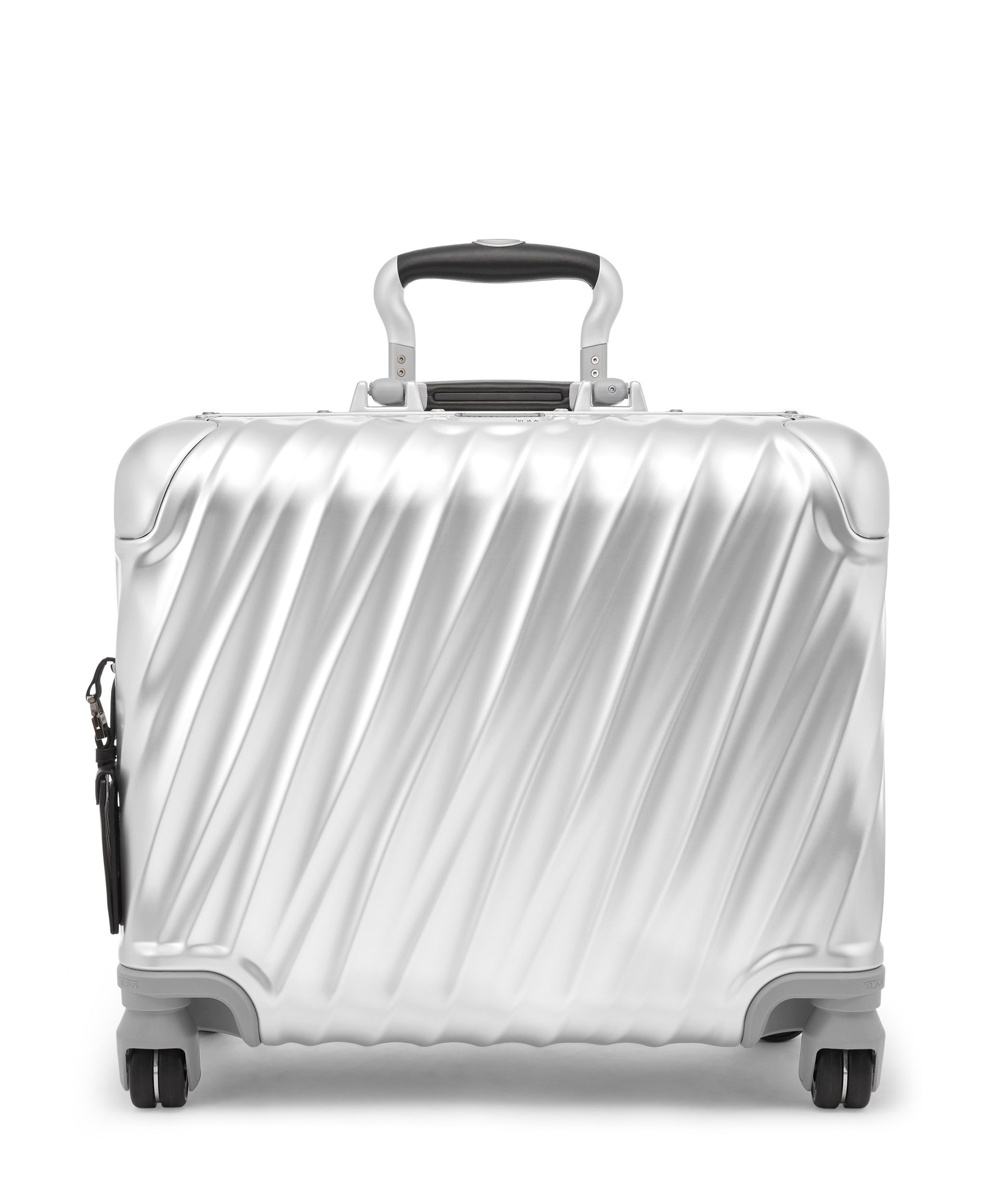 Tumi discount silver suitcase