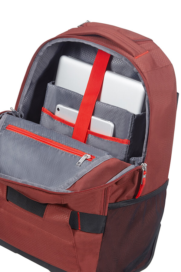 Samsonite Sonora Laptop Bag with wheels 55cm 17&quot; Barn Red | Rolling Luggage