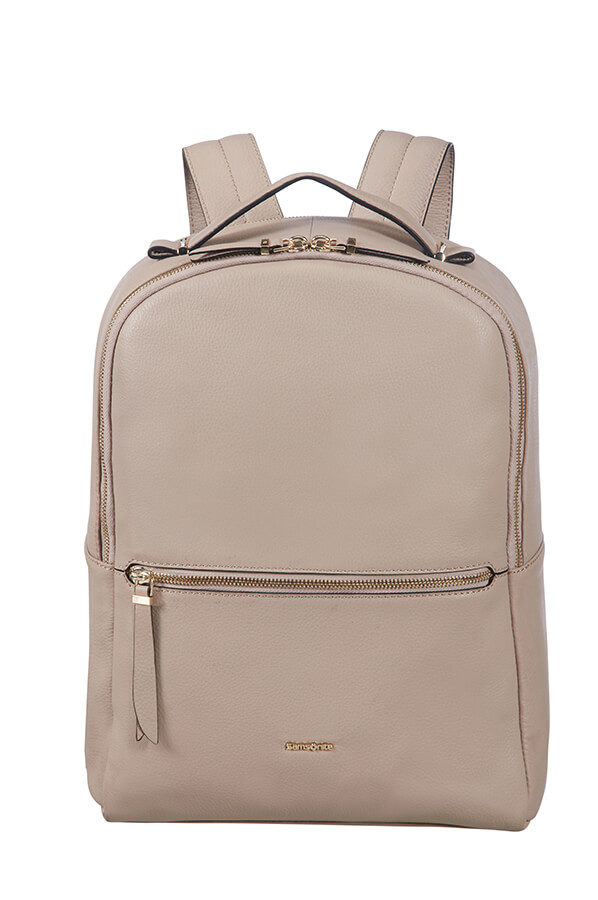 beige laptop bag